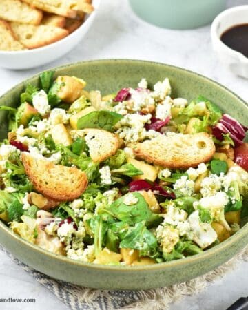 Apple Walnut Blue Cheese Salad with Honey Dijon Dressing