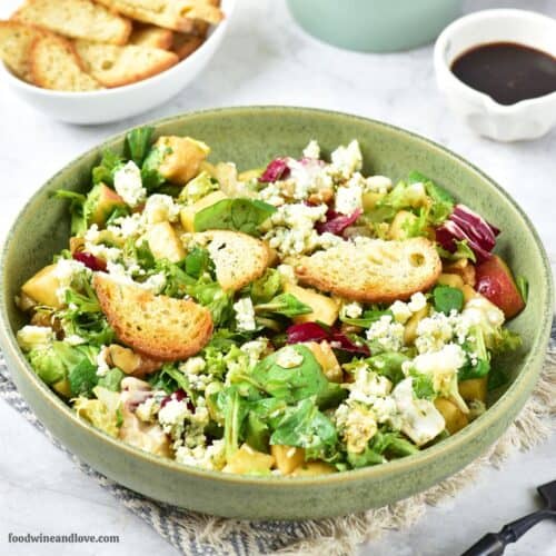 Apple Walnut Blue Cheese Salad with Honey Dijon Dressing