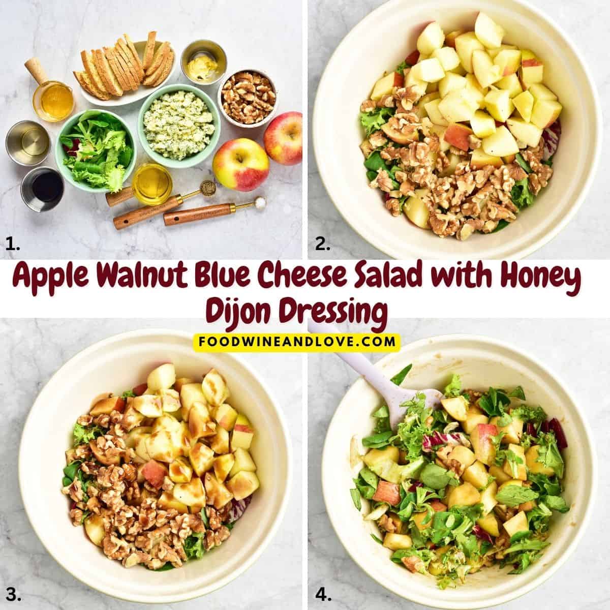 Apple Walnut Blue Cheese Salad with Honey Dijon Dressing is crisp, crunchy, and full of flavor. Easy, fresh, and full of flavor! Apple Walnut Blue Cheese Salad with Honey Dijon Dressing is crisp, crunchy, and full of flavor. Easy, fresh, and full of flavor!