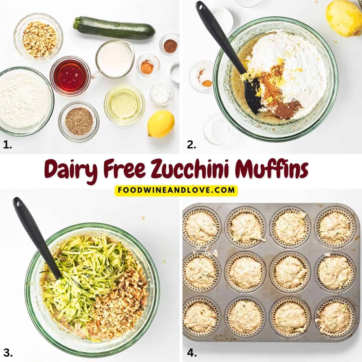 Dairy Free Zucchini Muffins, soft, fluffy, and naturally sweetened with maple syrup. A simple vegan-friendly breakfast or snack. Dairy Free Zucchini Muffins, soft, fluffy, and naturally sweetened with maple syrup. A simple vegan-friendly breakfast or snack.