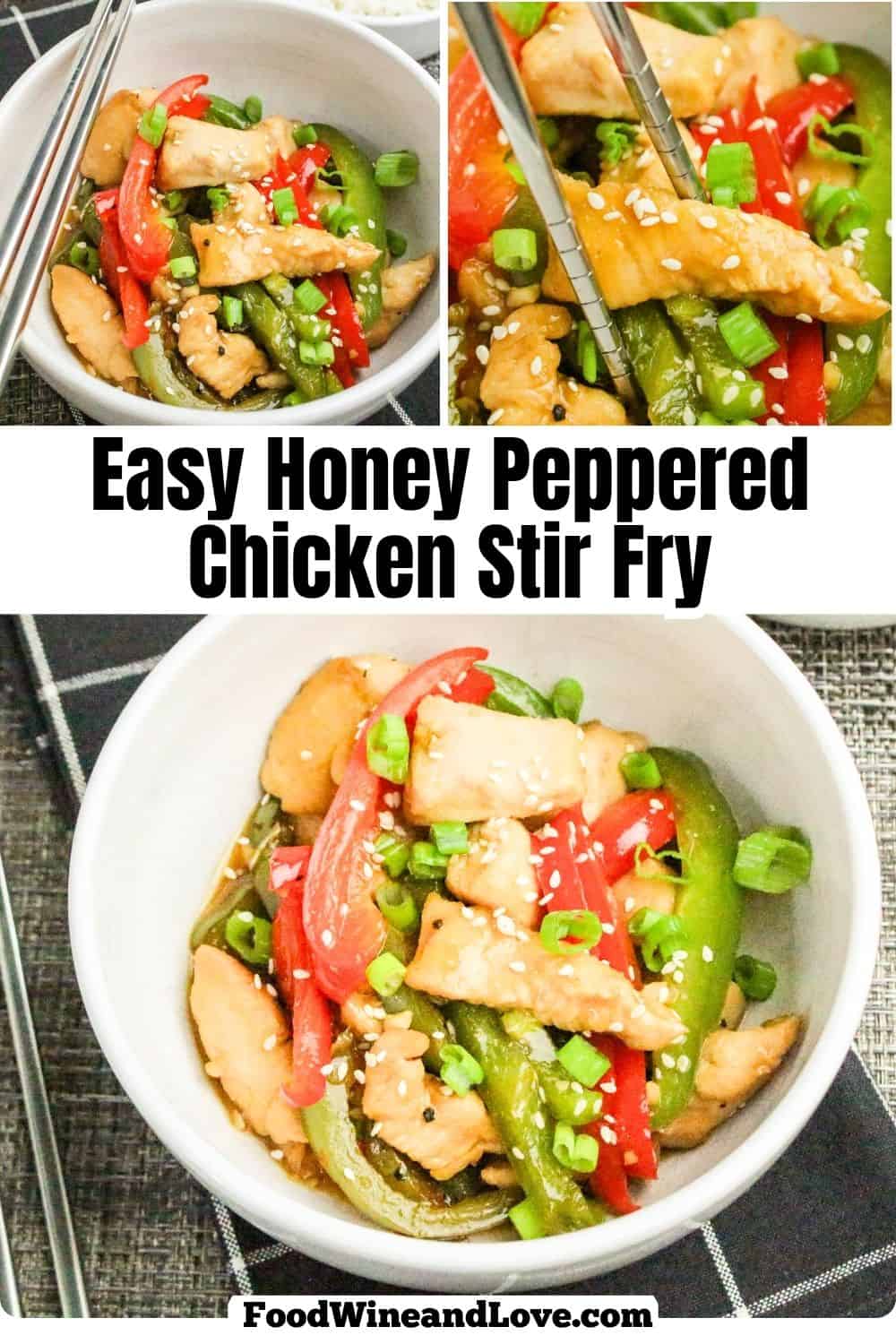 Easy Honey Peppered Chicken Stir Fry, an easy 30 minute dinner recipe featuring juicy chicken with pepper in a honey black pepper sauce. Easy Honey Peppered Chicken Stir Fry, an easy 30 minute dinner recipe featuring juicy chicken with pepper in a honey black pepper sauce.