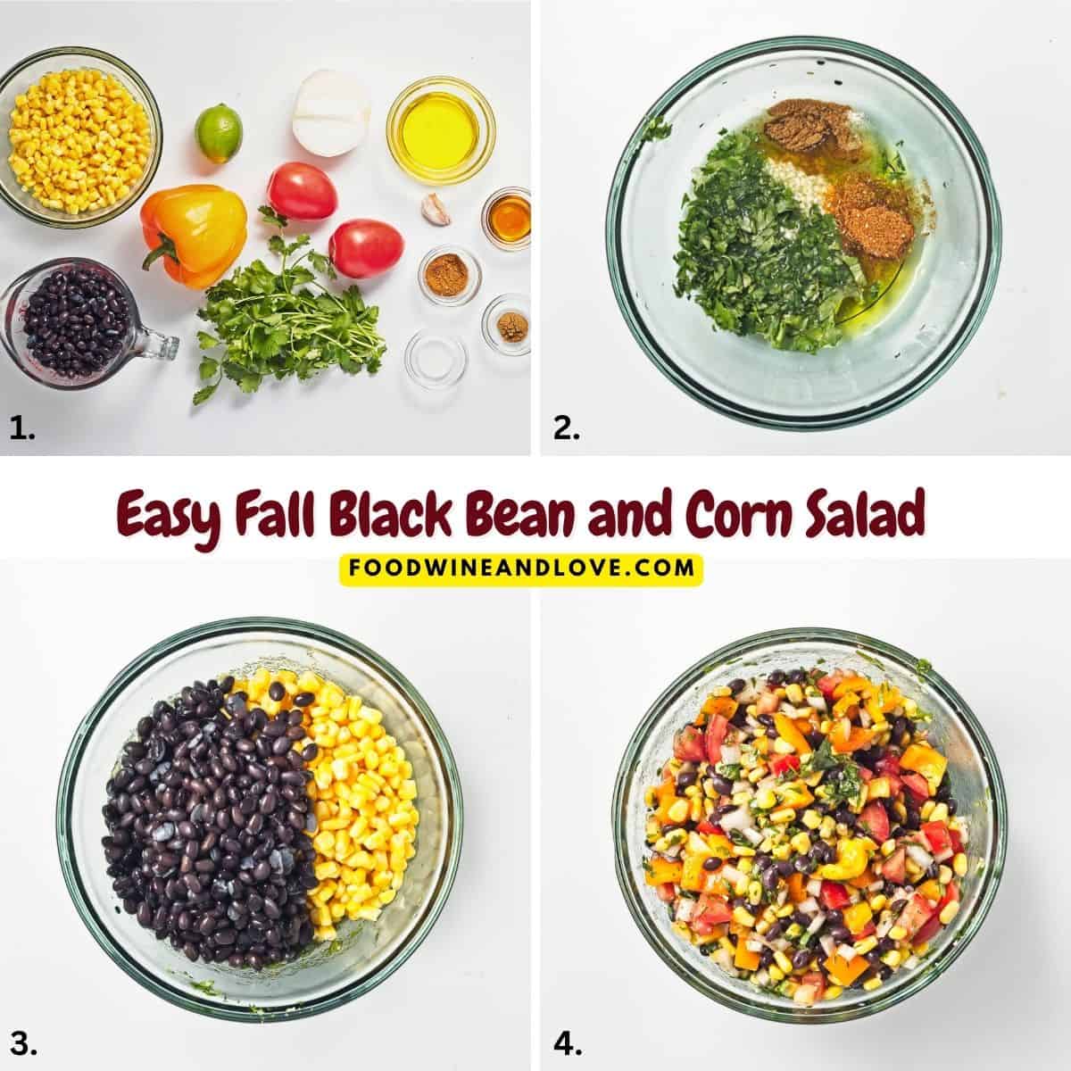 Easy Fall Black Bean and Corn Salad is packed with crisp bell peppers, sweet corn, and black beans. Perfect for potlucks and fall gatherings. Easy Fall Black Bean and Corn Salad is packed with crisp bell peppers, sweet corn, and black beans. Perfect for potlucks and fall gatherings.