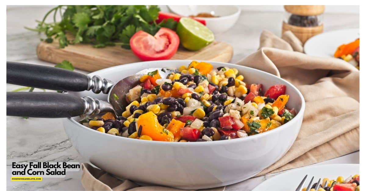 Easy Fall Black Bean and Corn Salad is packed with crisp bell peppers, sweet corn, and black beans. Perfect for potlucks and fall gatherings. Easy Fall Black Bean and Corn Salad is packed with crisp bell peppers, sweet corn, and black beans. Perfect for potlucks and fall gatherings.