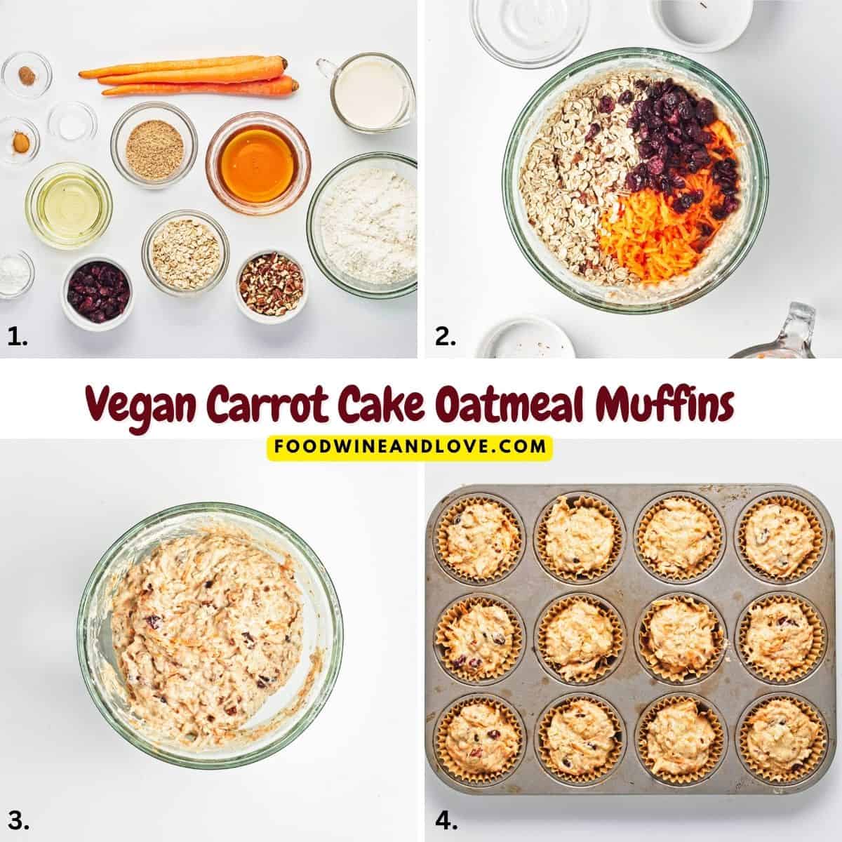 These Vegan Carrot Cake Oatmeal Muffins sweetened with maple syrup are packed with healthy carrots, hearty oats, and warm spices. These Vegan Carrot Cake Oatmeal Muffins sweetened with maple syrup are packed with healthy carrots, hearty oats, and warm spices.