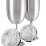 Double Wall Vacuum Sealed Insulated Wine Glass + Goblet with Splash Proof Lid Double Wall Vacuum Sealed Insulated Wine Glass + Goblet with Splash Proof Lid